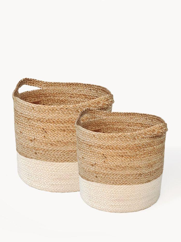 Colorblock basket (Set of 2)