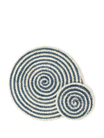 Load image into Gallery viewer, Spiral Placemat - Blue (Set of 4)
