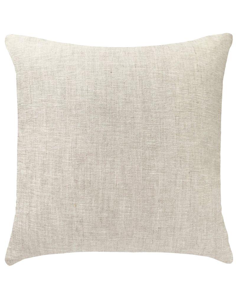 Embroidered pillow in natural color