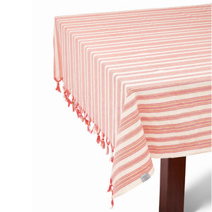 Striped Tablecloth Set - Magenta